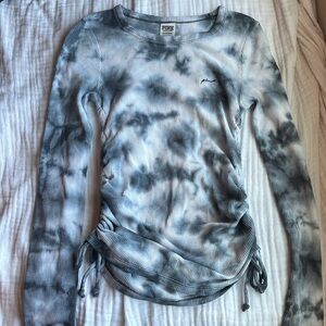 Both are from pink. Blue tie dye and coral colors. Both in size small.